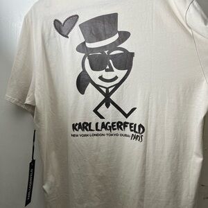 Karl Lagerfeld White Graphic Tee
